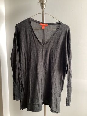 Dark olive heathered tunic sweater